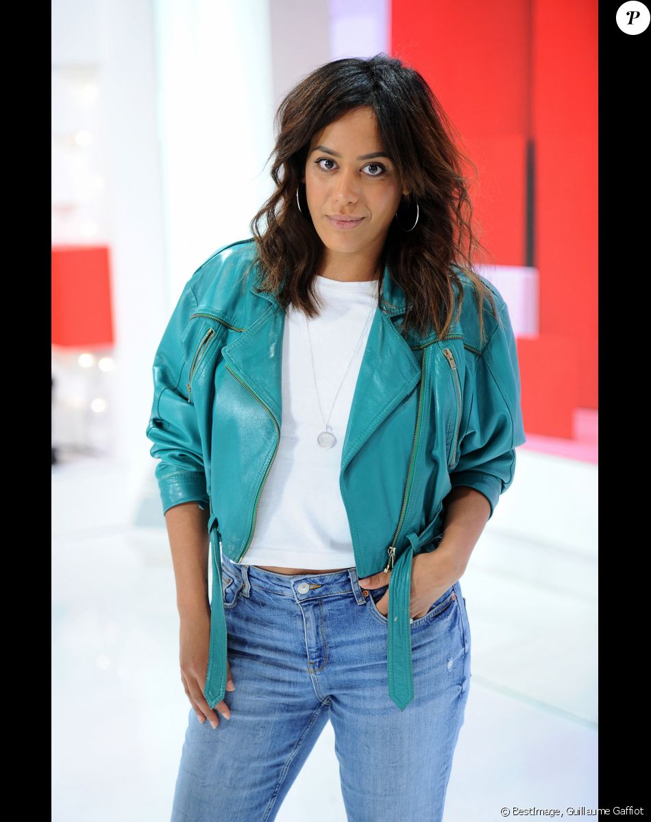 Amel Bent - Enregistrement de l'émission "Vivement Dimanche Prochain" présentée par Michel Drucker et diffusée le 23 juin 2019 sur France 2. Le 3 juin 2019 © Guillaume Gaffiot / Bestimage