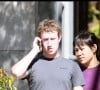 Mark Zuckerberg et Priscilla Chan à Palo Alto. Le 10 octobre 2010.