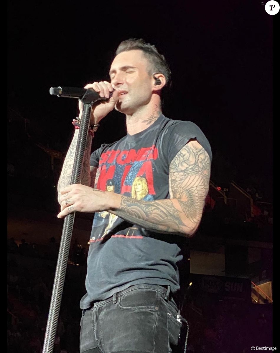 Adam Levine en concert au Miami Super Bowl fast à Miami le 1er février 2020.