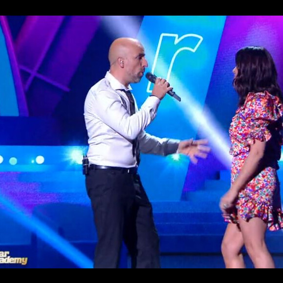 François et Jenifer lors du prime de la "Star Academy" du 30 otobre 2021
