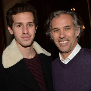 Paul Belmondo et son fils Victor - People à la présentation exclusive du Range Rover "EVOQUE Cabriolet" à la Maison Chapal à Paris. Le 28 janvier 2016 © Veeren / Bestimage