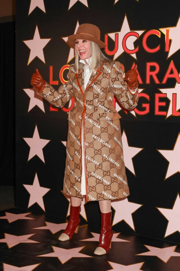 Diane Keaton au photocall de la soirée Gucci Love Parade à Los Angeles le 2 novembre 2021.