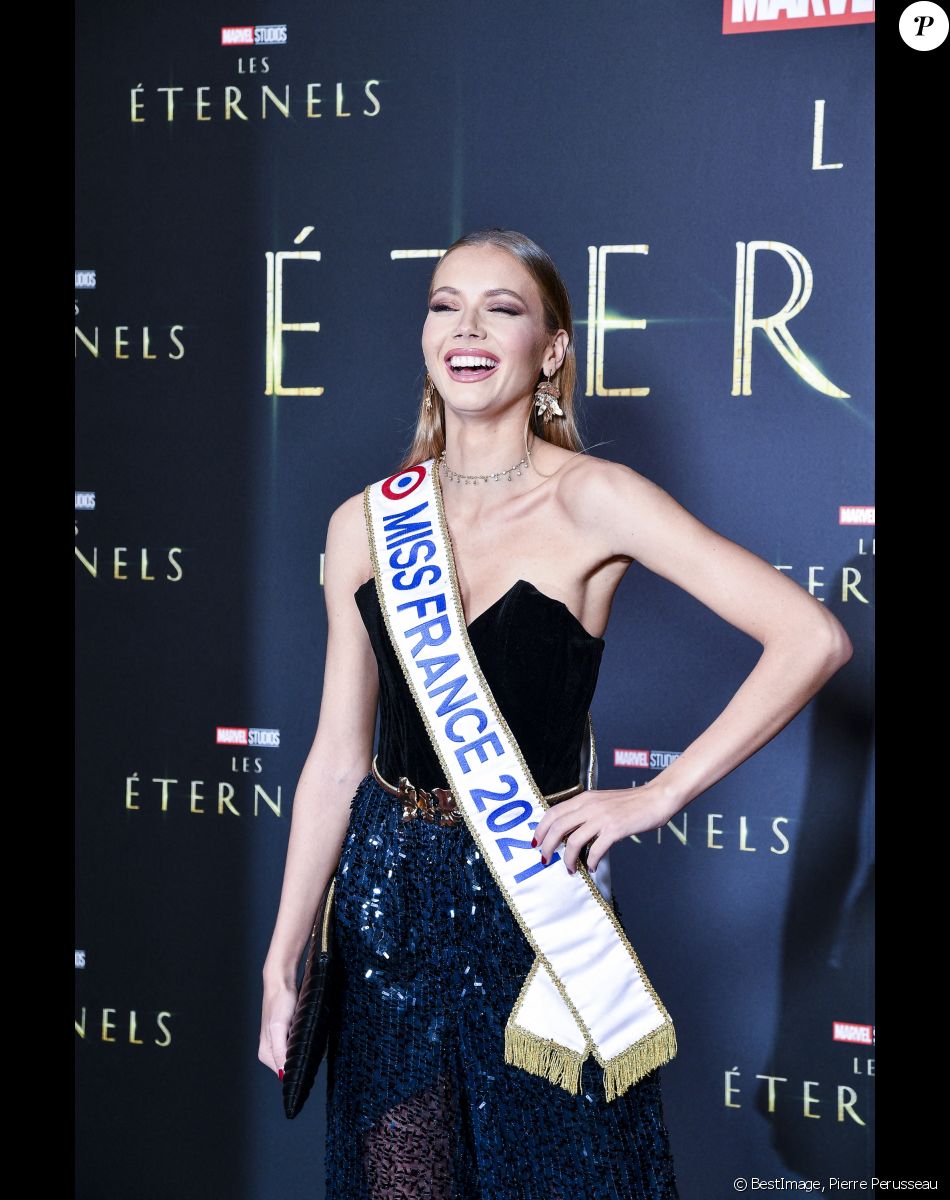 Amandine Petit (Miss France 2021) - Avant première du film Marvel "Les Eternels" au Grand Rex à Paris le 2 novembre 2021. © Pierre Perusseau/Bestimage