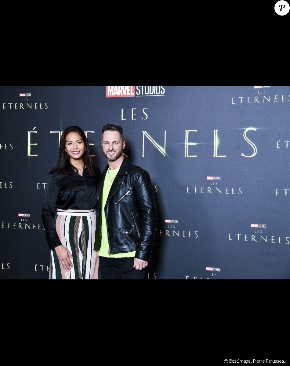 Vaimalama Chaves (Miss France 2019) et Christian Millette - Avant première du film Marvel "Les Eternels" au Grand Rex à Paris le 2 novembre 2021. © Pierre Perusseau/Bestimage