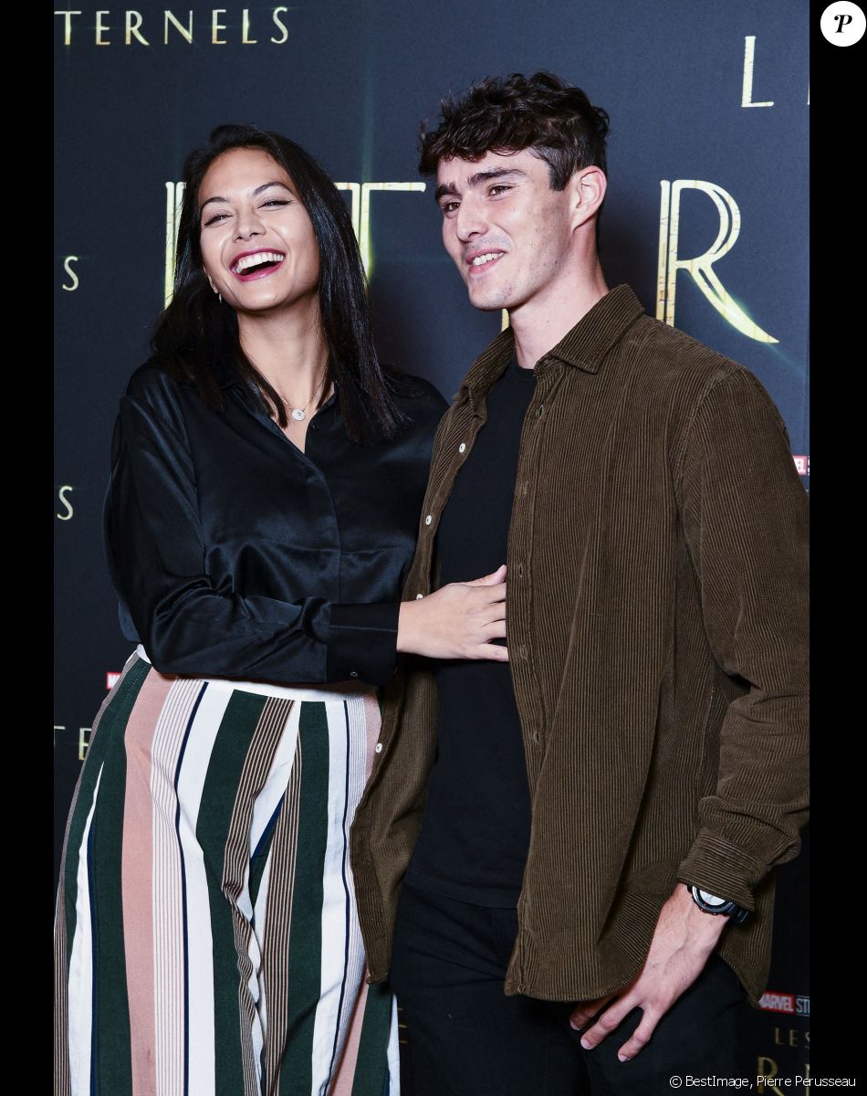 Vaimalama Chaves et Nicolas Fleury - Avant première du film Marvel "Les Eternels" au Grand Rex à Paris © Pierre Perusseau/Bestimage