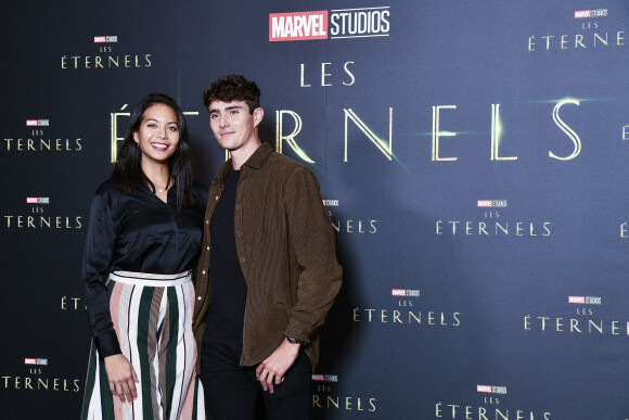 Vaimalama Chaves et Nicolas Fleury - Avant première du film Marvel "Les Eternels" au Grand Rex à Paris. © Pierre Perusseau/Bestimage