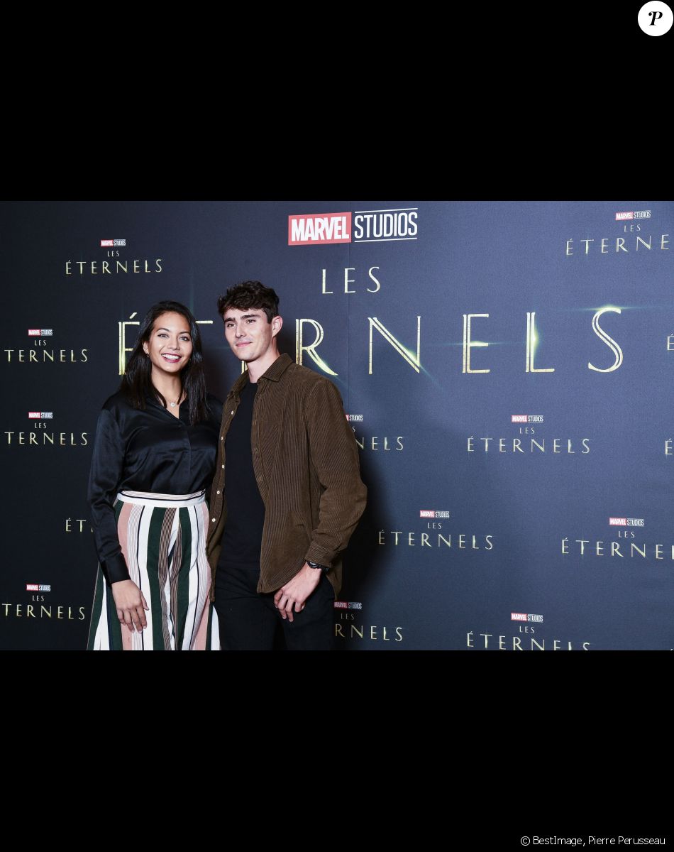 Vaimalama Chaves et Nicolas Fleury - Avant première du film Marvel "Les Eternels" au Grand Rex à Paris. © Pierre Perusseau/Bestimage