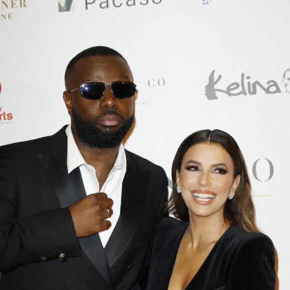 Gims, Eva Longoria - Photocall de la 10ème édition du "Global Gift Gala 2021" à l'hôtel Four Seasons Hotel George V à Paris le 30 octobre 2021 © Marc Ausset Lacroix/Bestimage