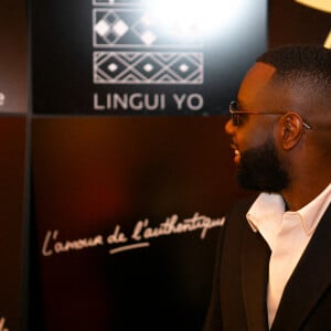 Exclusif -- Gims fait la promotion de son café "LinGui Yo", un café d'excellence et éco-responsable, lors de la 10ème édition du "Global Gift Gala 2021" à l'hôtel Four Seasons Hotel George V. 10ème édition dont il est le parrain. Paris, le 30 octobre 2021.