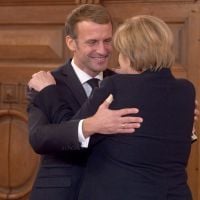 Angela Merkel très émue devant son discret mari Joachim Sauer et le couple Macron