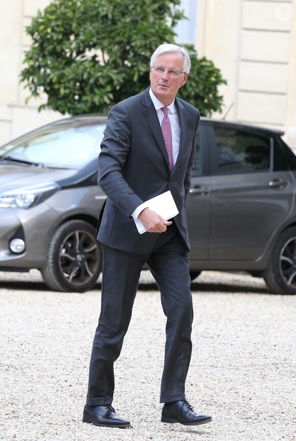 Michel Barnier - Le président de la République française a reçu les membres de la délégation française de Paris2024 ainsi que ses deux prédécesseurs au palais de l'Elysée à Paris, France, le 16 septembre 2017. © Dominique Jacovides/Bestimage