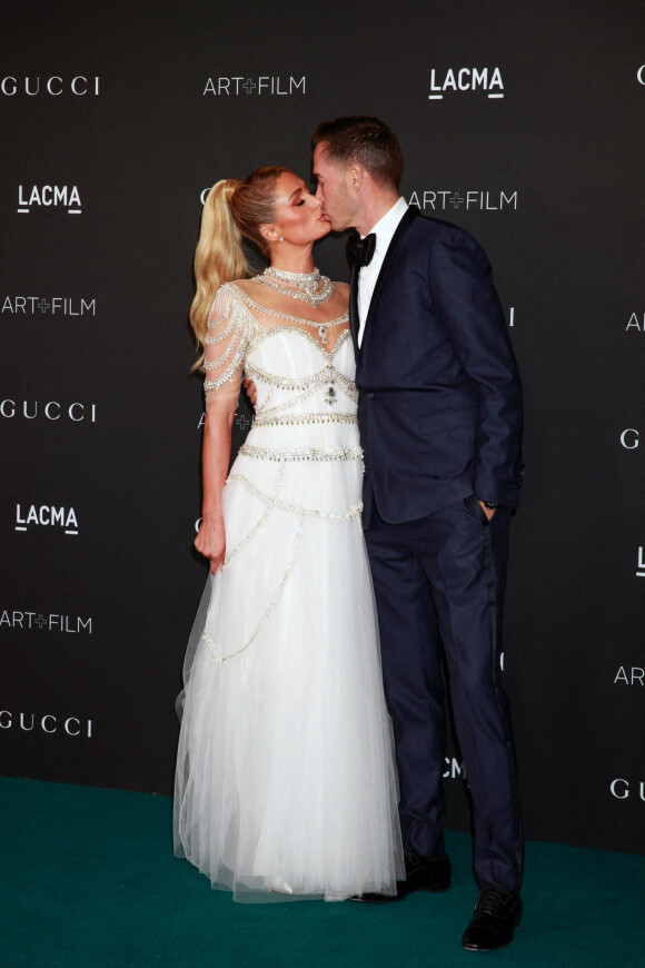 Paris Hilton et son fiancé Carter Reum - People au 10ème "Annual Art+Film Gala" organisé par Gucci à la "LACMA Art Gallery" à Los Angeles. Le 6 novembre 2021