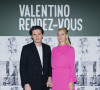 Brooklyn Beckham et sa fiancée Nicola Peltz - Photocall du défilé de mode printemps-été 2022 "Valentino" lors de la fashion week de Paris. Le 1er octobre 2021.