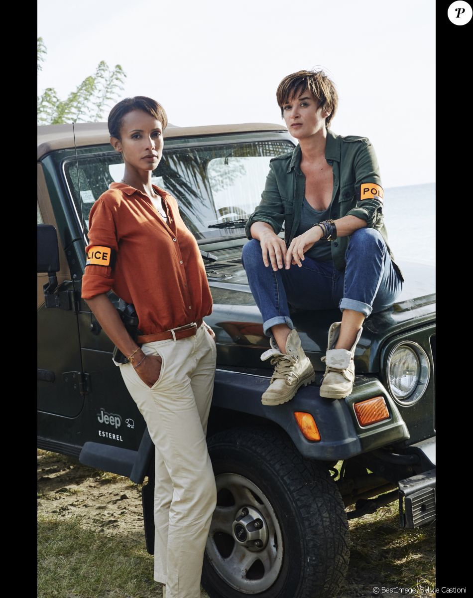 Exclusif - Sonia Rolland et Béatrice De la Boulaye sur le tournage de la série "Tropiques criminels" en Martinique diffusée le 22 novembre sur France 2. Le 8 mai 2019 © Sylvie Castioni / Bestimage