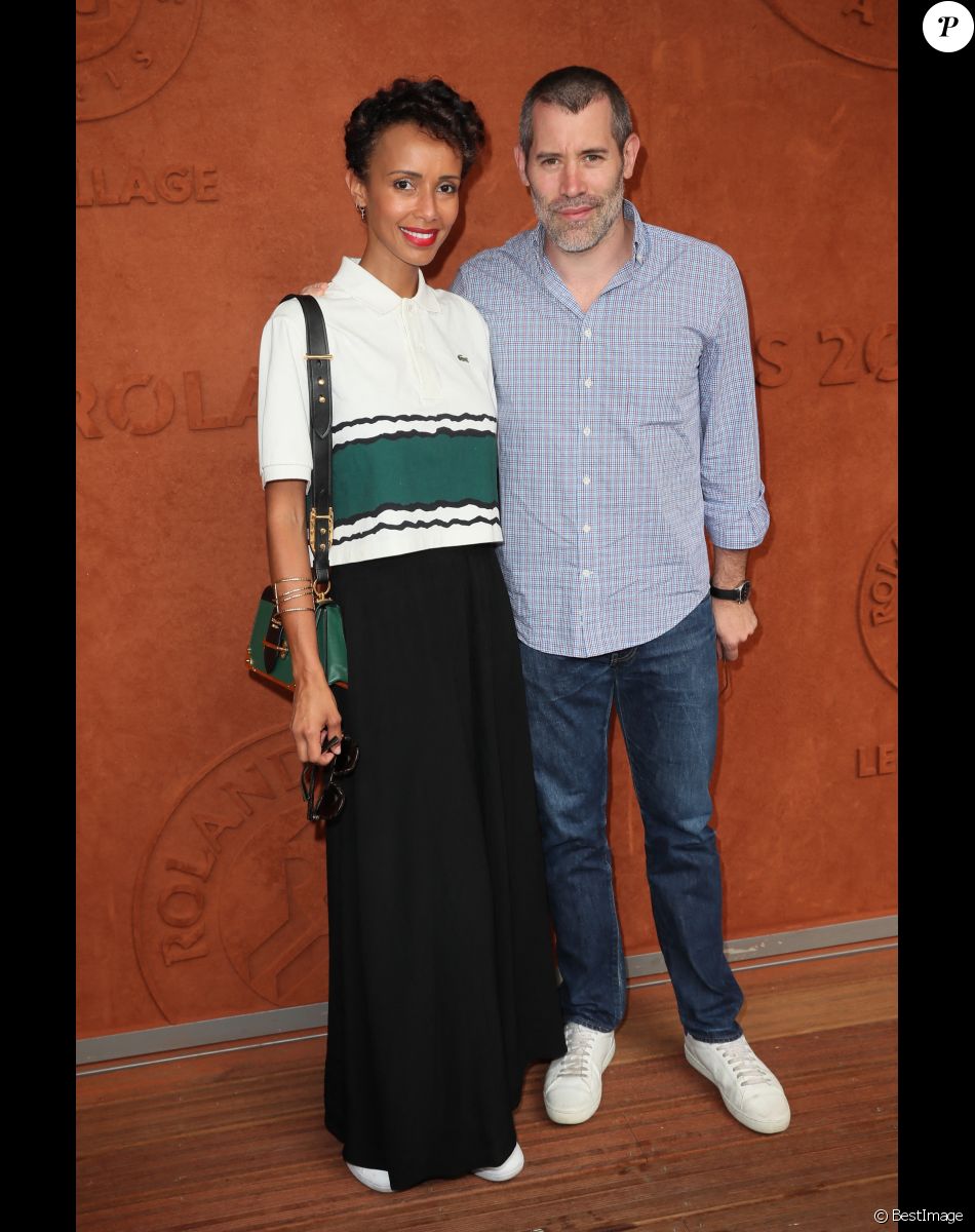 Sonia Rolland et Jalil Lespert au village lors des internationaux de tennis de Roland Garros à Paris, quelques mois avant l'annonce de leur séparation. © Moreau-Jacovides/Bestimage
