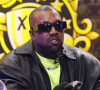 Kanye West lors de l'enregistrement du podcast "Drink Champs".