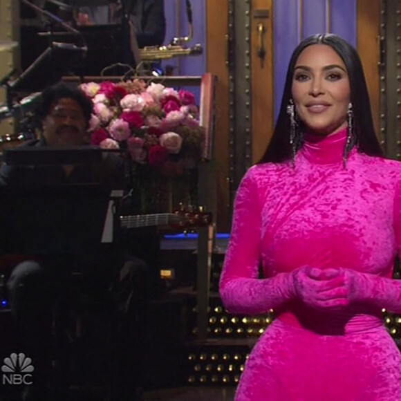 Kim Kardashian dans l'émission "Saturday Night Live". Le 9 octobre 2021 