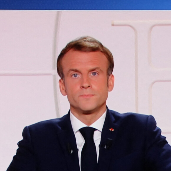 Capture écran - Allocution du Président de la République Emmanuel Macron le 9 novembre 2021 pendant le JT de 20H
