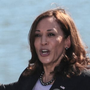 Kamala Harris, vice-présidente des États-Unis, prononce un discours lors de la célébration du 10 ème anniversaire de l'inauguration du mémorial Martin Luther King Jr à Washington, le 21 octobre 2021.