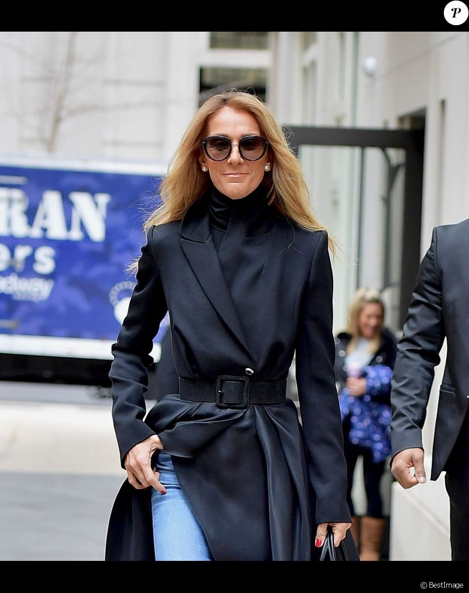 Céline Dion à la sortie de son concert au Barclays Center à New York le 29 février 2020.