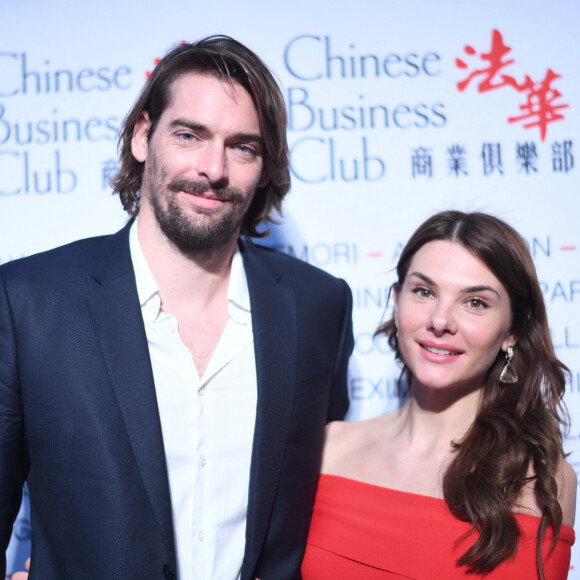 Camille Lacourt et sa compagne Alice Detollenaere (Miss Bourgogne 2010) lors du déjeuner d'affaires "Edition Spéciale Femmes" de la 5ème édition du Chinese Business Club à l'occasion de la journée internationales des droits des femmes au Pavillon Cambon Potel et Chabot, à Paris, France © Rachid Bellak/Bestimage 