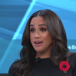 Meghan Markle sur le plateau de l'émission "Minding the Gap" à Los Angeles, le 9 novembre 2021. 