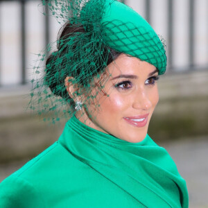 Meghan Markle, duchesse de Sussex - La famille royale d'Angleterre à la sortie de la cérémonie du Commonwealth en l'abbaye de Westminster à Londres, le 9 mars 2020. 