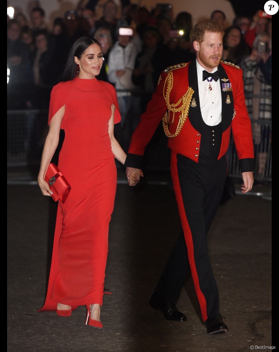 Le prince Harry, duc de Sussex, et Meghan Markle, duchesse de Sussex assistent au festival de musique de Mountbatten au Royal Albert Hall de Londres, Royaume Uni, le 7 mars 2020.