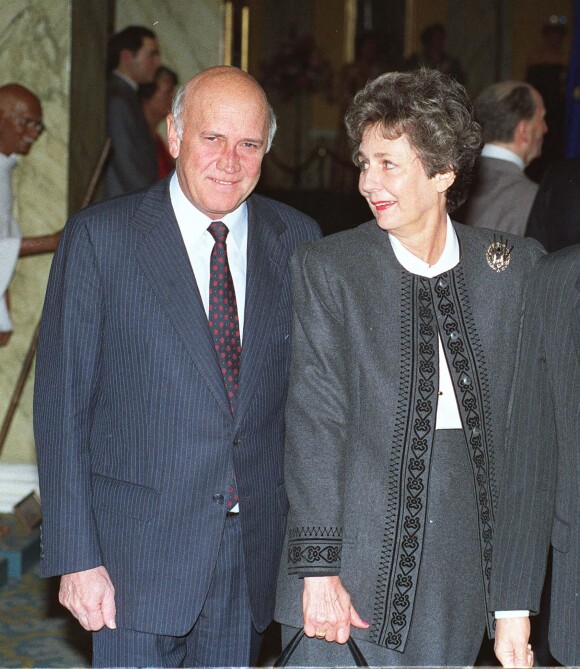 L'ex-président d'Afrique du Sud Frederik de Klerk et Marike de Klerk à Londres