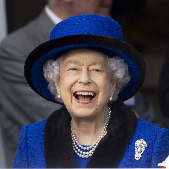 La reine Elisabeth II d'Angleterre lors des Champions Day à Ascot. Le 16 octobre 2021