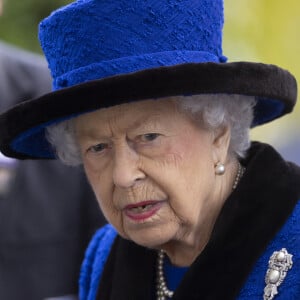 La reine Elisabeth II d'Angleterre lors des Champions Day à Ascot.