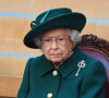 La reine Elisabeth II d’Angleterre au Parlement écossais à Edimbourg, Ecosse, Royaume Uni, le 2 octobre 2021.