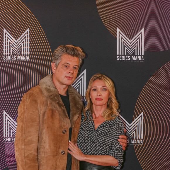 Benjamin Biolay et Anne Marivin - Avant-première du film "Rebecca" lors du Festival Series Mania à Lille le 1er septembre 2021. © Stéphane Vansteenkiste/Bestimage