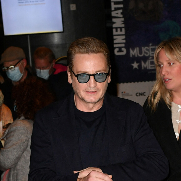 Benoît Magimel et sa femme Margot Pelletier - Avant-première du film "Amants", soirée d'ouverture de la rétrospective Nicole Garcia à la Cinémathèque française. Paris, le 15 novembre 2021. © Veeren/Bestimage