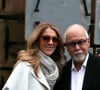 Celine Dion et son mari Rene Angelil quittent leur hotel pour se rendre a l'enregistrement de l'emission "Vivement Dimanche". Paris, le 27 novembre 2012 