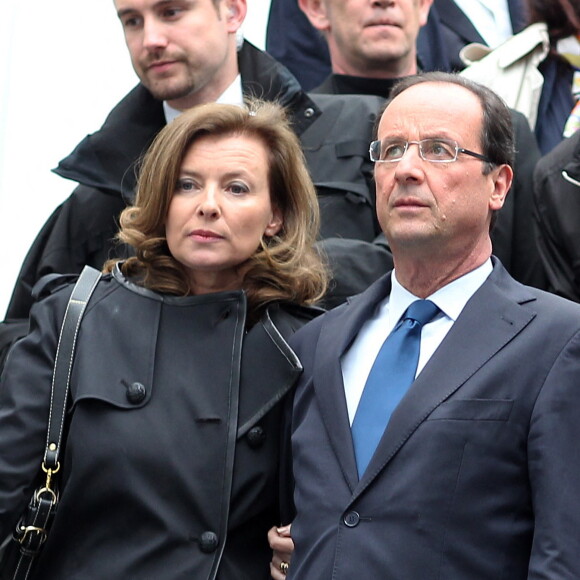 Valérie Trierweiler et François Hollande à Rennes lors d'un meeting du PS.