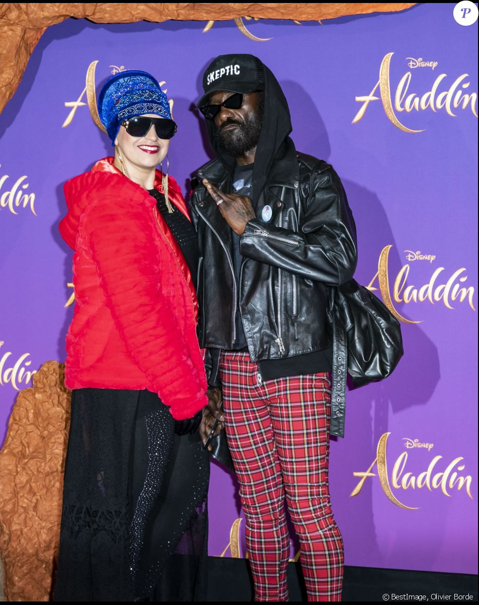 Lââm et son mari Robert Suber - Avant-première du film "Aladdin" au Grand Rex à Paris © Olivier Borde/Bestimage