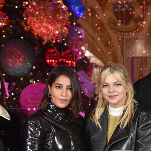 Hélène Sy, Leïla Bekhti, Louane Emera, Omar Sy - Inauguration des vitrines et du sapin de Noël des Galeries Lafayette Haussmann à Paris. Le 17 novembre 2021.