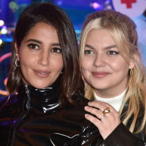 Leïla Bekhti et Louane Emera - Inauguration des vitrines et du sapin de Noël des Galeries Lafayette Haussmann à Paris.