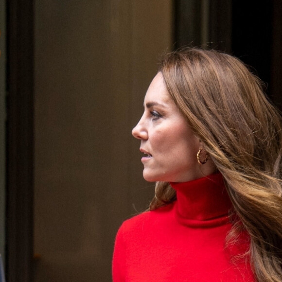 Catherine (Kate) Middleton, duchesse de Cambridge, marraine du Forward Trust, arrive à un événement organisé par le trust pour lancer la campagne "Agir contre la toxicomanie" de l'organisme de bienfaisance à Londres, Royaume Uni, le 19 octobre 2021.
