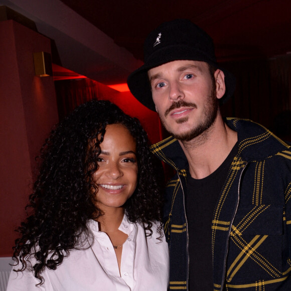 Matt Pokora et sa femme Christina Milian lors de la soirée d'anniversaire de Cindy Bruna à Paris. © Rachid Bellak/Bestimage