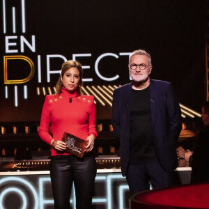 Exclusif - Léa Salamé, Laurent Ruquier sur le plateau de l'émission On Est En Direct (OEED) du samedi 20 novembre 2021 sur France 2