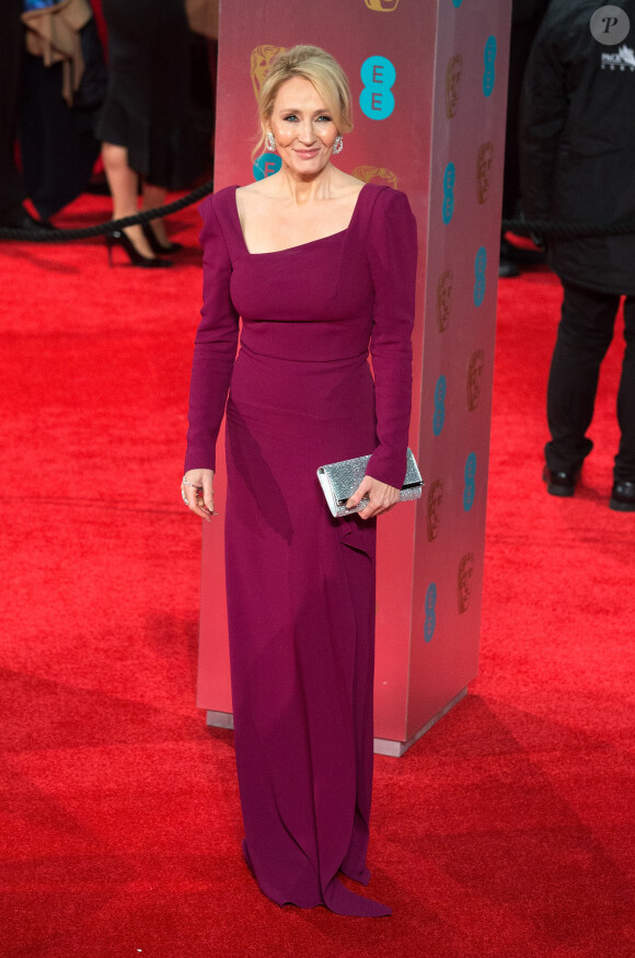 J. K. Rowling - Arrivée des people à la cérémonie des British Academy Film Awards (BAFTA) au Royal Albert Hall à Londres, le 12 février 2017.