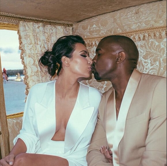 Kim Kardashian et Kanye West au château de Versailles. Le 23 mai 2014.