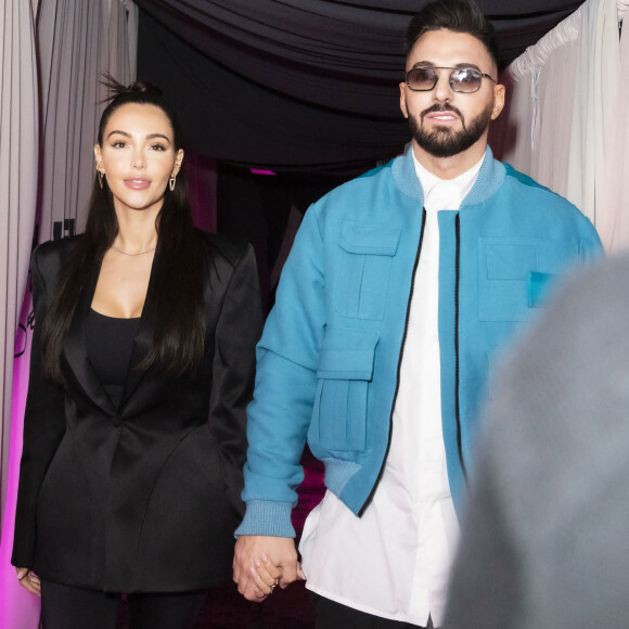 Exclusif - Nabilla Benattia et son mari Thomas Vergara - Nabilla Benattia, son mari Thomas Vergara et leur fils Milann posent lors de l'avant première du documentaire "Nabilla sans filtre" (Amazon Prime Vidéo) à Paris le 22 Novembre 2021.. © Jack Tribeca / Bestimage