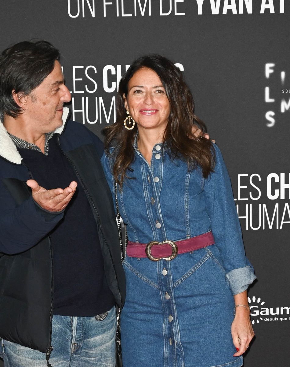 Yvan Attal et Karine Tuil - Avant-première du film "Les Choses Humaines" au cinéma UGC Normandie à Paris le 23 novembre 2021. © Coadic Guirec/Bestimage