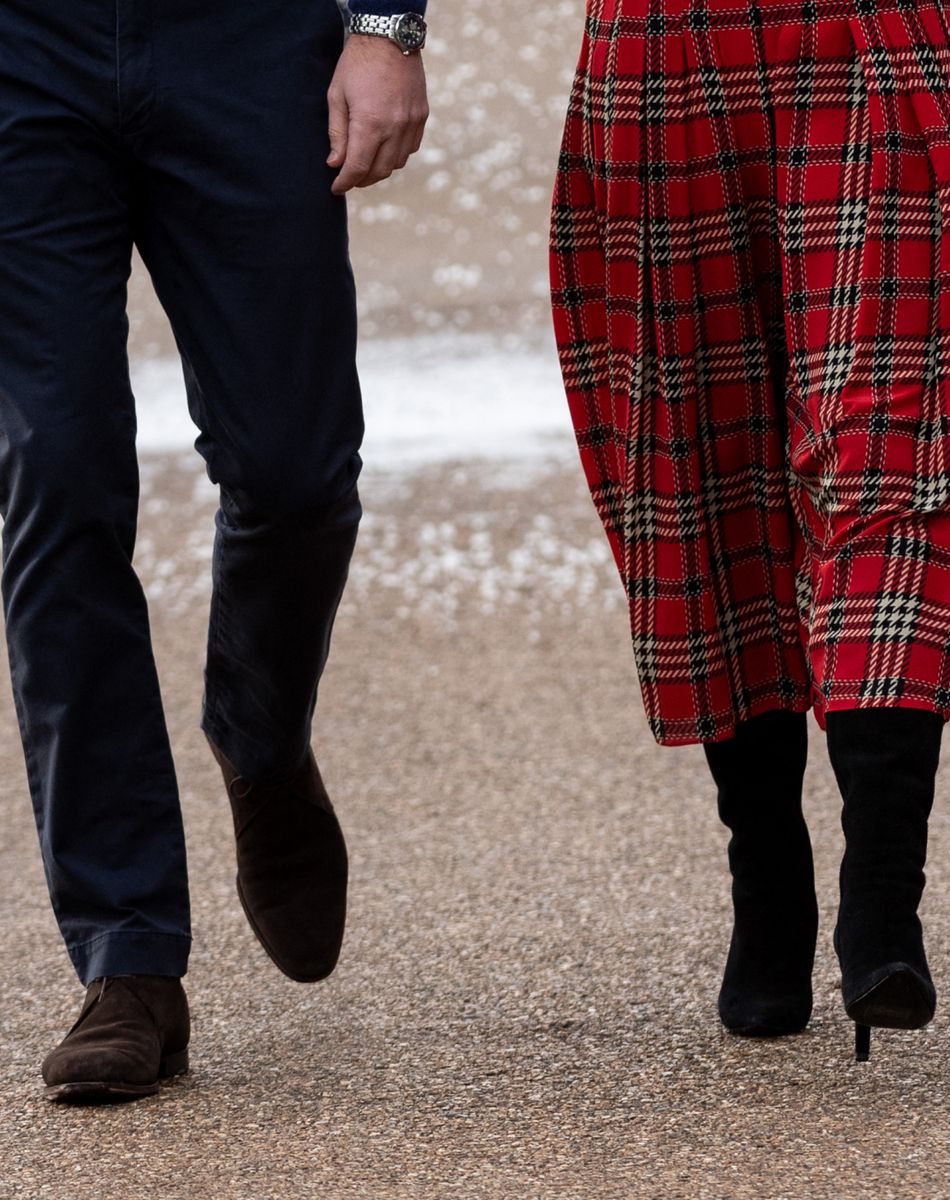 Le prince William, duc de Cambridge, et Catherine Kate Middleton, duchesse de Cambridge, arrivent une fête de Noël pour le personnel de la RAF (Royal Air Force) Coningsby et Marham à Londres le 4 décembre 2018.