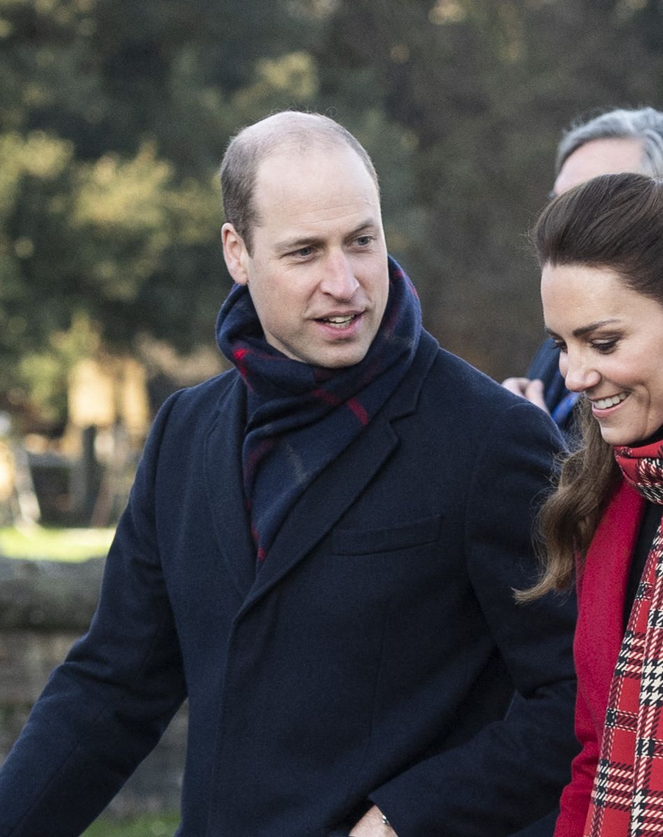 Le prince William et Catherine Kate Middleton rencontrent des étudiants au chateau de Cardiff pour évoquer leur ressenti sur le confinement le 8 décembre 2020.