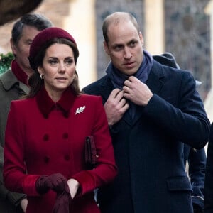 Le prince William, duc de Cambridge, Catherine Kate Middleton, la duchesse de Cambridge - La famille royale britannique se rend à la messe de Noël à l'église Sainte-Marie-Madeleine à Sandringham.