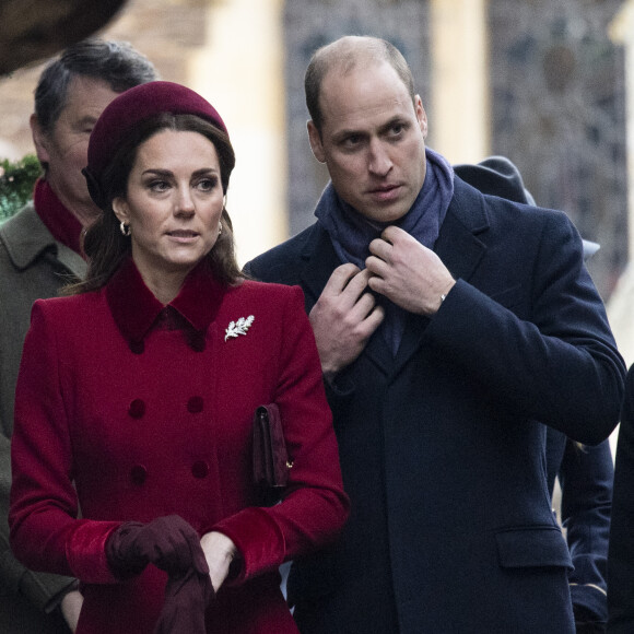 Le prince William, duc de Cambridge, Catherine Kate Middleton, la duchesse de Cambridge - La famille royale britannique se rend à la messe de Noël à l'église Sainte-Marie-Madeleine à Sandringham.